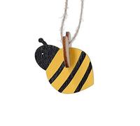 Gisela Graham Single 4.5cm 3D Wooden Bumble Bee Hanging Ornament for Easter Trees