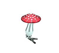 Gisela Graham Single 7cm Glass Toadstool Decoration Clip for Floristry Crafts