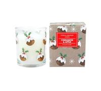 Gisela Graham Small Cinnamon and Apple Christmas Pudding Scented Candle