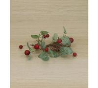 Gisela Graham Small Eucalyptus and Red Berry Candle Ring