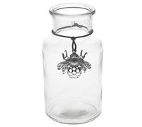 Gisela Graham Small glass vase with silver bee charm