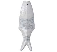 Gisela Graham Speckled White Ceramic Wall Fish Ornament