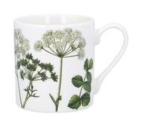 Gisela Graham Spring Hedgerow Patterned Mug, New Bone China, White, 360ml, Botanical Design