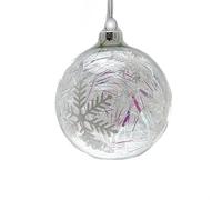 Gisela Graham Spun Glass Snowflake Christmas Bauble 8cm