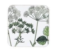 Gisela Graham Square Coasters with Cork Base, Spring Hedgerow Floral Design, 10 x 10 cm, Pack of 4