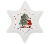 Gisela Graham Star Christmas Serving Dish, Traditional Santa Design