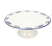 Gisela Graham Stoneware Cake Stand 25cm - Bluebells