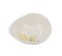 Gisela Graham Stoneware Egg Shaped Serving Bowl, Handpainted Mimosa Design