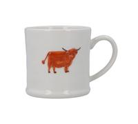 Gisela Graham Stoneware Mini Mug, Highland Cow Design, 7cm