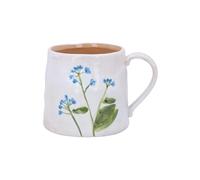 Gisela Graham Stoneware Mug, Blue Meadow Flower Design, 10cm, 250ml