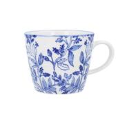 Gisela Graham Stoneware Mug, Navy Blue and White Rosehip Pattern, Floral Design