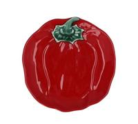 Gisela Graham Stoneware Pepper Shaped Serving Plate, 21cm (Red)