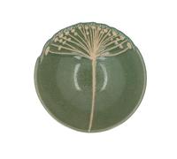 Gisela Graham Stoneware Seed Head Bowl, Green, Small