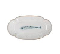 Gisela Graham Stoneware Serving Plate, Fish Design, Coastal Style, Oval Shape, 23cm