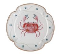 Gisela Graham Stoneware Side Plate, Crab Design, Coastal Style, Round, 20cm