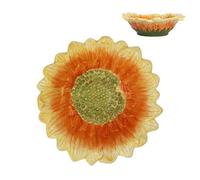 Gisela Graham Stoneware Sunflower Bowl, Yellow, 16cm, Serving Dips