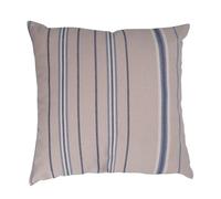 Gisela Graham Striped Cushion, Natural and Blue, 43cm, Square, Nautical Coastal Style