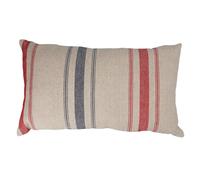 Gisela Graham Striped Cushion, Navy and Red, Nautical Coastal Style (Rectangular)