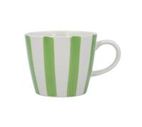 Gisela Graham Striped Stoneware Mug, 300ml (Green)