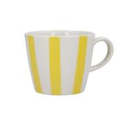 Gisela Graham Striped Stoneware Mug, 300ml (Yellow)