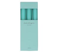 Gisela Graham Suede and Evergreen Scented Pillar Candles, Blue, Ribbed, Set of 3