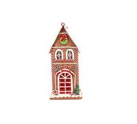 Gisela Graham Tall Resin LED Gingerbread House Ornament