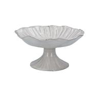 Gisela Graham Taupe Stoneware Pedestal Bowl, Decorative Bowl
