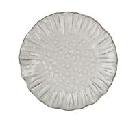 Gisela Graham Taupe Stoneware Serving Plate, Round, Glazed Finish, 27.5cm