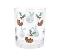 Gisela Graham Tea Light Holder With Christmas Puddings