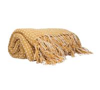 Gisela Graham Throw, Mustard, One Size