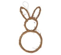 Gisela Graham Twig Bunny Easter Wreath, 45cm, Round, Decorative