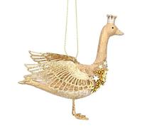 Gisela Graham Two Tone Resin Goose Decoration