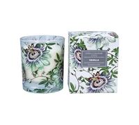 Gisela Graham Vanilla Scented Candle, Passiflora Floral Pattern, 8cm Diameter