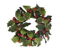 Gisela Graham Velvet Holly Candle Ring (Large)