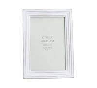 Gisela Graham Washed White Resin Photo Frame, Distressed White Finish, 4x6 Inch