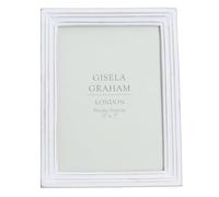 Gisela Graham Washed White Resin Photo Frame, Distressed White Finish (5 X 7 Inch)