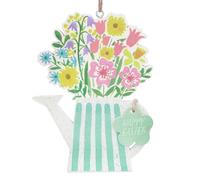 Gisela Graham Watering Can with Flowers Hanging Decoration, Happy Easter Sign