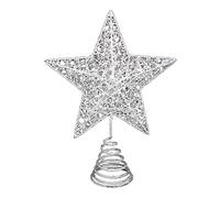 Gisela Graham Tree Top Star White Iridescent Metal Wire
