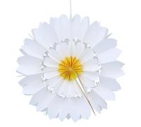 Gisela Graham White Multi-Petal Paper Flower Decoration - Large