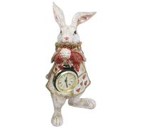 Gisela Graham White Rabbit Clock Christmas Ornament, Traditional Alice in Wonderland Design, 25cm