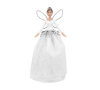 Gisela Graham White & Silver Fairy Christmas Tree Topper