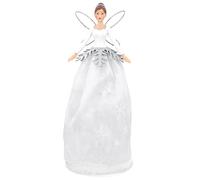 Gisela Graham White/silver tree top fairy large