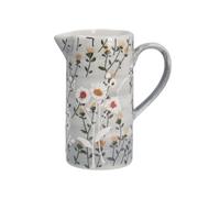 Gisela Graham Wild Daisy Floral Stoneware Serving Jug, Grey, 180ml, 12cm