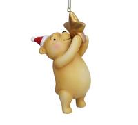 Gisela Graham Winnie the Pooh Star Hanging Ornament, Christmas Tree Decoration