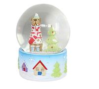 Gisela Graham Winter Lodge Dog Medium Snow dome globe christmas decoration