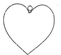 Gisela Graham Wire LED Heart Battery Light Up Decoration, Small, Silver