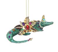 Gisela Graham Wood/Jewel Crocodile Tree Hanging Decoration