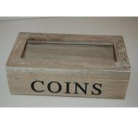 Gisela Graham Wooden Coins Box