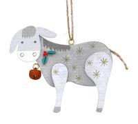 Gisela Graham Wooden Donkey Decoration 7x8x1 Centimetre