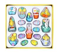 Gisela Graham Wooden Easter Decorations - set of 18